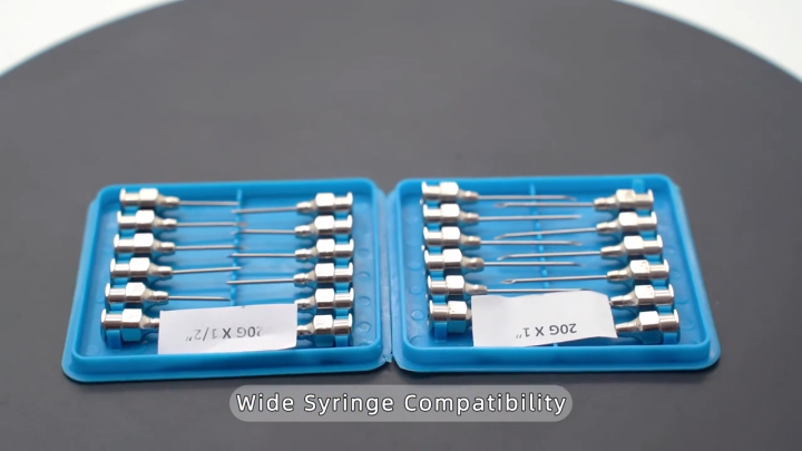 Livestock Equipment Cow Goat Rabbit Chicken Poultry Sheep Injection Needles Stainless Steel Vaccination Veterinary Syringe Needle (20G - 1 Inch)