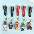 Anime Bad Guys Figure Keychain Cute Mr.Wolf and Mr.Piranha 3D Doll Schoolbag Pendant Fashion Keyring Jewelry Kid's Toy Gift. 