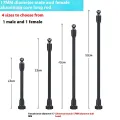 1Pcs 360 Degree Rotating Arm Flexible Adapters For Car Vent Dashboards Phone Holder 17mm Ball Mount Extension Adapter.