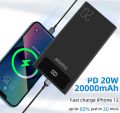 FASTER S20 PD-20W Qualcomm Quick Charge 3.0 Power Bank 20000 MAh With Digital Display. 
