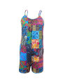 Women's Vibrant Paisley Pattern Sleeveless Jumpsuit for Spring/Summer Casual Wear.