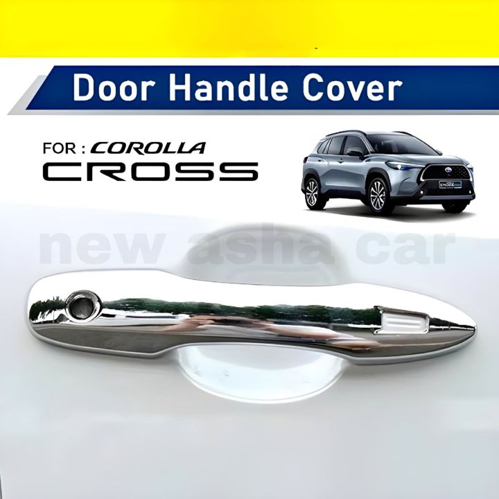 Chrome nikel Outer handle cover Abs for toyota corolla cross, yaris cross, prius, harrier high quality