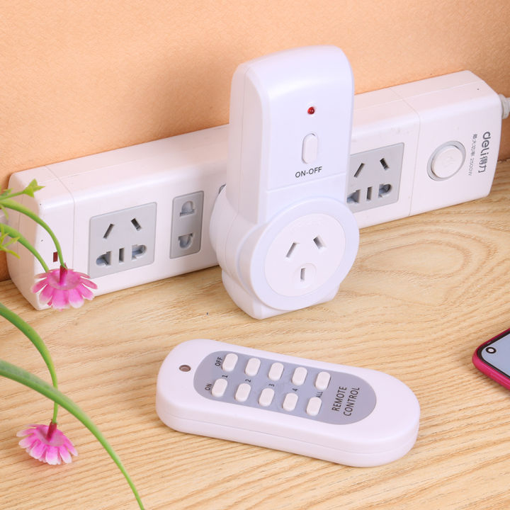 433.92MHz%20Smart%20Socket%20240V%2050Hz%2010A%20Wireless%20Remote%20Control%20On/Off%20Wireless%20Remote%20Control%20Socket%20Portable%20for%20Light%20Lamp%20-%20Image%203