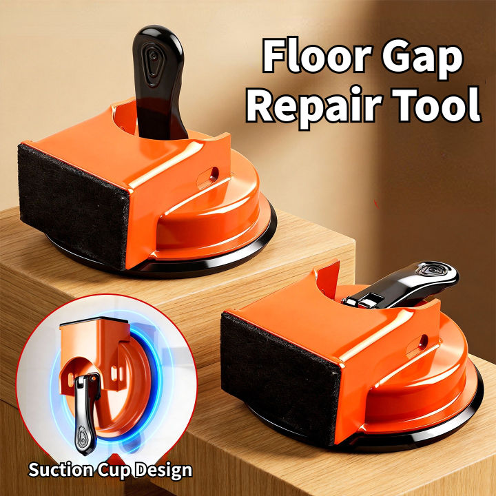 Professional Flooring Installation Tool with Suction Cup, Heavy Duty Floor Gap Repair & Baseboard Fixer for Tile Slat Paver Home