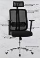 Ergonomic office chair with adjustable arms and recline system. 