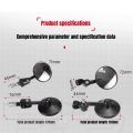 1 Pair  Rear Mirror CNC Bar End Side Mirror Motorbike Scooter Rearview Handle Bar Mirrors Universal Round Handlebar Mirror. 