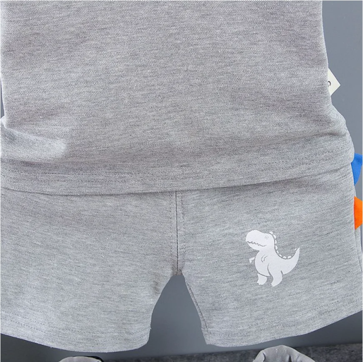 Infant%20Baby%20Boy%20Sets%20Summer%20Clothing%20Casual%20Sport%20Suit%20POLO%20Shirt%20+%20Shorts%202Pcs%20Set%20Boys%20Kids%20Grey%20Dinosaur%20Print%20Tracksuit%20-%20Image%204