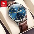 OLEVS Watch | Model 5535 | Fashion Watch For Man | Brown Blue. 