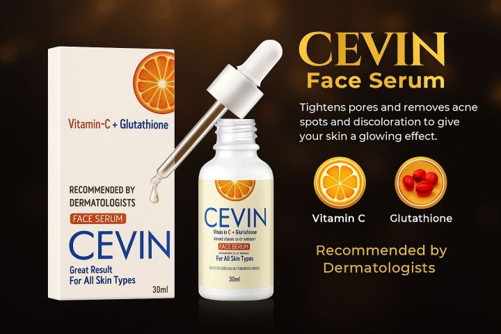 Cevin Vitamin C+ Glutathione Brightening & Anti-Aging Face Serum For All  Skin Types