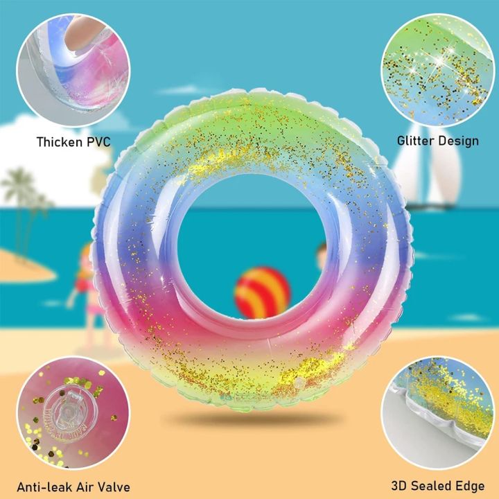 Swimming%20Rings%20Glitter%20Pool%20Foats%20%20%20Children%20Inflatable%20Pool%20Tube%20Float%20Water%20Toy%20Swim%20Laps%20Summer%20Swimming%20Pool%20Beach%20Toys%20-%20Image%203