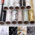 Waterproof Marble Self Adhesive Wallpaper Vinyl Film Wall Stickers Bathroom Kitchen Cupboard Room Decoration Sticky Paper Decal Home Decoration Anti-fouling Grease Kitchen. 