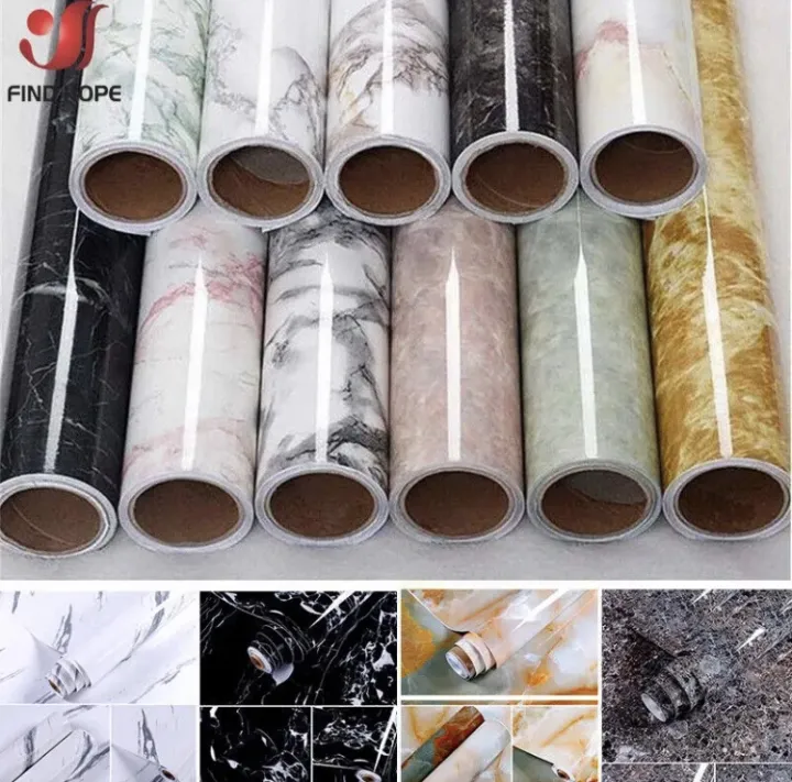Waterproof%20Marble%20Self%20Adhesive%20Wallpaper%20Vinyl%20Film%20Wall%20Stickers%20Bathroom%20Kitchen%20Cupboard%20Room%20Decoration%20Sticky%20Paper%20Decal%20Home%20Decoration%20Anti-fouling%20Grease%20Kitchen%20-%20Image%202