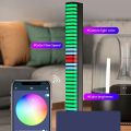 D10 3D RGB Music Ambient Lamp Bar 32 LED Sound Control Pickup Light with Tripod Voice Activated Music Rhythm Ambient Light App. 