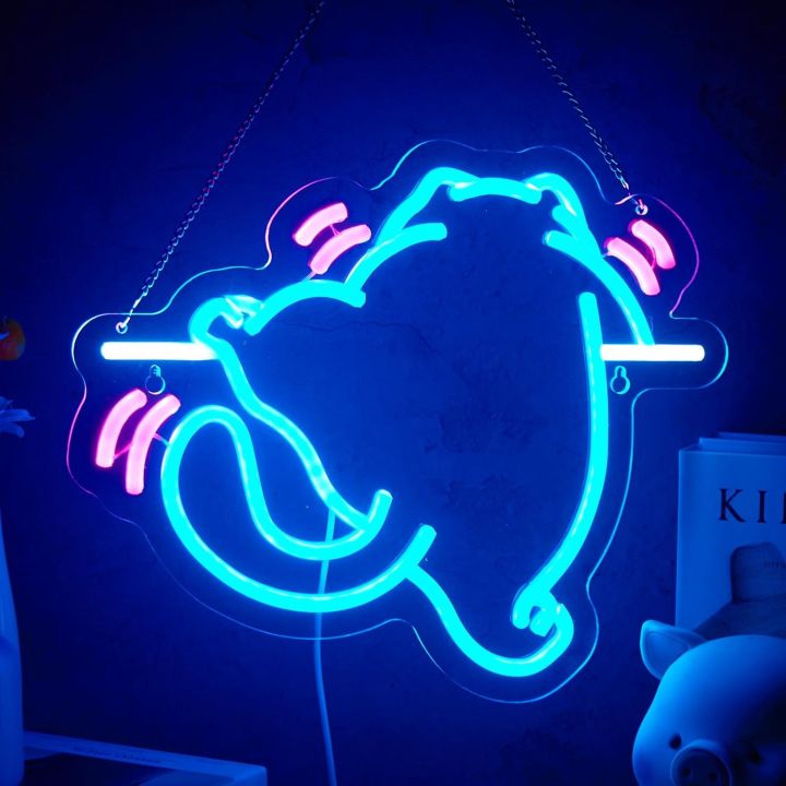 cute Cat Neon Sign Dimmable LED Neon Light for Bar Cafe Club Wall Decor Pet Lover  Shop Window Display Neon Night Light 