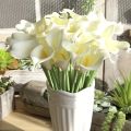 20pcs Vibrant Artificial Calla Lily 34cm PU Fake Flower Artificial Calla Lily Wedding Bridal Bouquet Birthday Party Home Decor. 