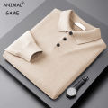 Autumn Mens Long Sleeve Button Knit Pullover Sweater Casual Woolen Polo Sweater Winter Classic Shirts Warm HeavyWeight Outerwear.