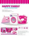 JUMBO SIZE HAPPY FAMILY BRAND B/O WORKING 3 PIECE HOUSE HOLD SET (RANDOM COLORS). 