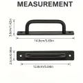 2pcs Barn Door Handles, Sliding Door Handle, Black Cabinet Handles, Door Pull Handle, Aluminum Alloy Door Pulls with Plate. 