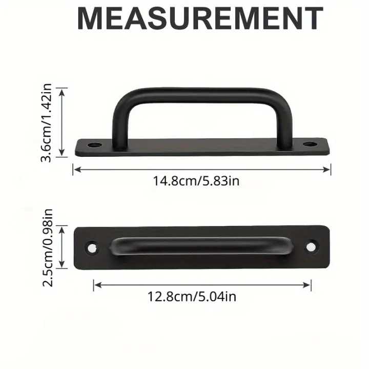 2pcs%20Barn%20Door%20Handles,%20Sliding%20Door%20Handle,%20Black%20Cabinet%20Handles,%20Door%20Pull%20Handle,%20Aluminum%20Alloy%20Door%20Pulls%20with%20Plate%20-%20Image%202
