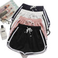 Women yoga Shorts Summer outer wear mid-waist casual loose straight pants lady stylish thin breathable wide leg gym short pants.
