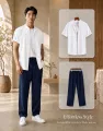 Summer Breeze Collection: Men's Stylish Breathable Half-Sleeve Shirt & Trouser – Lightweight Comfort for Hot Days!. 