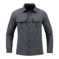 Men's Lightweight Quick-Drying Shirt Tactical Casual Military Long-Sleeved Cargo Shirt Breathable Sport Sunscreen Top T-Shirt. 