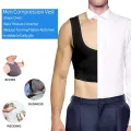Men Body Shaper Slimming Chest Push Up Corset Compression Waist Trainer Building Sleeveless Vest Correct Posture Hooks Vest. 