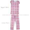 Woman Summer Wear Printed T-shirt and Trouser Set - Fashionable and Comfortable for All Seasons. 