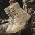 2024 New Triangle Region Cross-Border Men's Tactical Boots Outdoor Hiking Camping Warfare Ankle Height Winter Season. 