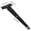 T Shape Door hinges with Screw Triangular Shed Barn Door Hinge Durable Sturdy Black Tee Iron Hinges Wrought Hardware accessories. 