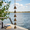 Handmade Metal Wind Chime - Classic Rustic Iron Bell with Decorative Chain, Suitable for Courtyards, Gardens, and Walls. 