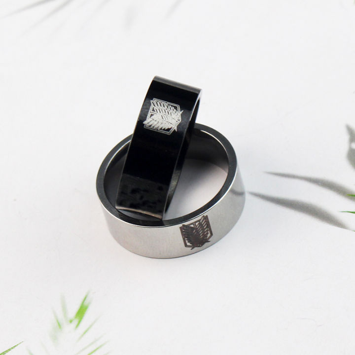 Anime Trendy Charm Attack on Titan Investigation Corps Logo Ring Wings ...