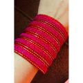24 Pieces Indian velvet kacher bangles package for girls.