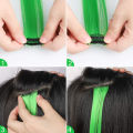 Synthetic Hair Extensions With One Clip Heat Resistant Rainbow Hair Piece For Kid Women Long Curly Wavy Style Colorful Hair10Pcs. 