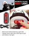 Bike Helmet Light, Motorcycle Helmet Brake Light/Bike Bicycle LED Safety Warning Helmet Lights for Night Riding, Rechargeable Battery & IPX6 Waterproof, High Visibility,.