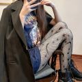 Lolita  Jk Fishnet Stockings JK Girls Tights Black Star Moon Pattern Pantyhose Ladies Stocking Big Elastic Girls WomenTights. 