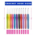 Crochet Hooks Kits Yarn Knitting Needles with Case Colorful Crochet Hooks Kit Ergonomic Handle Crochet Knitting Needles. 