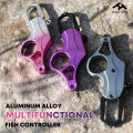 HAUT TON 1pc Aluminum Alloy Fish Controller Black Pink Purple Lightweight Fish Gripper Portable Fishing Enthusiast Accessories. 