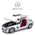 Mercedes Benz SLS AMG Silver 1:18 Die Cast Model Special Edition Car. 