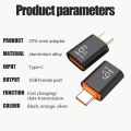 CASIFY OTG10 6A 120W Type C Otg USB 3.1 Otg Super Fast Data Transfer Charging Type C OTG Mini Metal Black.