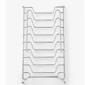 Plate Kitchen Rack Stainless Steel Nine Plate Dish Stand Utensil Rack Chrome Plated Storage Organizer.