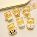 New arrival 3D resin dolls DIY relief cartoon luminous butter bear cartoon assorted colours bright and ready to ship from Thailand. 