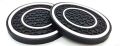 2Pcs 7cm/2.75inch Car Center Console Anti Slip Pad Easy Clean Dustproof Coaster Pvc Double Circle Honeycomb Pattern Car Interior. 