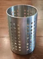 IKEA ORDNING Stainless Steel Large 7" Kitchen Utensil Caddy Cooking Tools Holder ( Used Good Condition). 