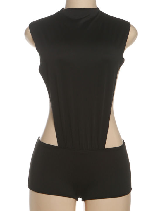Weird%20Puss%20%20Women%20Romper%20Sleeveless%20Hollow%20Patchwork%20Summer%20o-Neck%20Hipster%20Solid%20Skinny%20Stretch%20Clubwear%20Ruched%20Playsuit%20-%20Image%206
