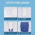 HappyFlute 1Pc Random Print Suede Cloth Inner Baby Nappy Waterproof And Reusable Dual Gussets Cloth Diaper. 