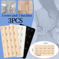 3Pcs Women's Soft & Stretchy 3 Rows X 5Hooks Bra Extenders. 