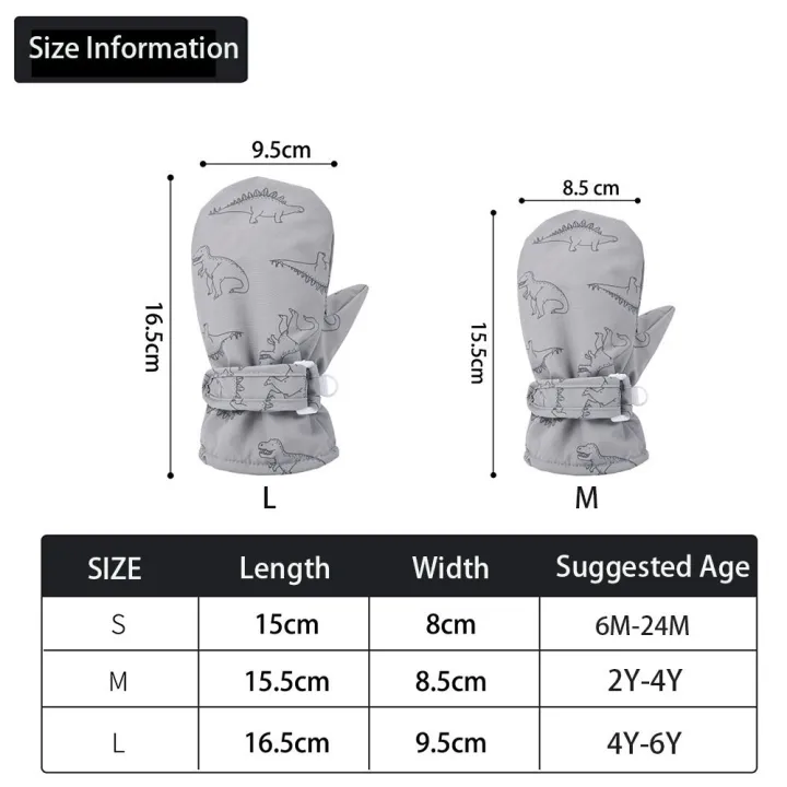 Waterproof%20Windproof%20Skiing%20Snow%20Gloves%20For%20Kids%20Toddler%20Cartoon%20Dinosaur%20Print%20Thickened%20Fleece%20Warm%20Winter%20Baby%20Gloves%20-%20Image%206