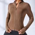 2024 New Yoga Coat Short Sports Jacket WOMEN'S Fitness Clothes Slimming Body Sculpting Zipper Yoga Jacket.