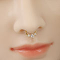 Cubic Zirconia Flower Hinged Segment Nose Ring piercings Stainless Steel Nose Hoop Septum Clicker Earrings Piercing Jewelry.